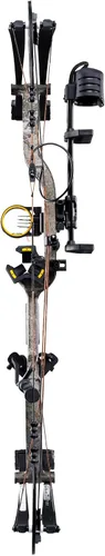 Vista 4 de Bear Legit Maxx - Arco compuesto listo para cazar, 70 libras. Peso de tiro con arco True Timber Strata/Negro
