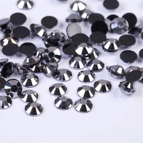 Vista 28 de 3000 unidades de diamantes de imitación termoadhesivos SS6 de 2mm con parte posterior plana, gemas de cristal de vidrio transparente redondas