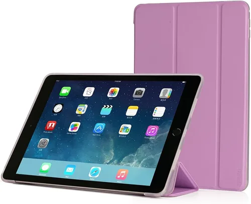 Vista 9 de RUBAN Funda para iPad Air 2 (versión 2014) – Delgado Ligero Protector Smart Shell Anti-Antiarañazos Antiarañazos Flexible Suave TPU Back Cover Stand
