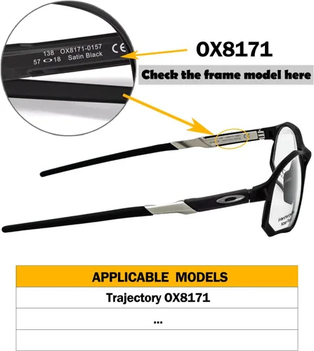Vista 4 de Almohadillas de nariz de repuesto de tamaño regular para gafas Oakley Trajectory OX8171, piezas de nariz suaves de silicona