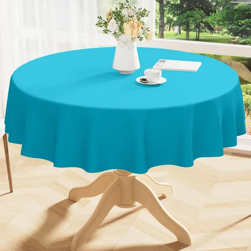 Vista 37 de Smiry Mantel cuadrado de vinilo impermeable de 54x54 pulgadas, protector de manteles de vinilo lavables, funda de mesa resistente a derrames de Beige