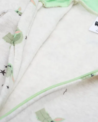 Vista 4 de STAR WARS Mameluco con capucha de forro polar de manga larga para bebés y niños
