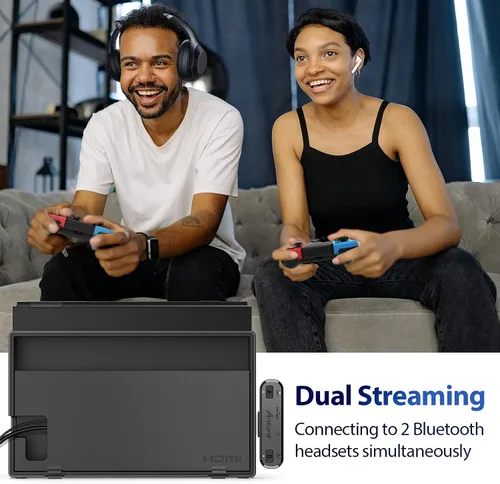 Vista 3 de Antank Transmisor de audio Bluetooth (USB tipo C) compatible con aptX-HD aptX AAC de baja latencia compatible con Nintendo Switch/Lite/OLED