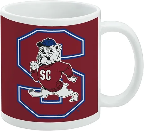 Vista 532 de Taza de cerámica con el logotipo principal de la Universidad Rider, taza de regalo novedosa para café, té y bebidas calientes, 11oz, blanca