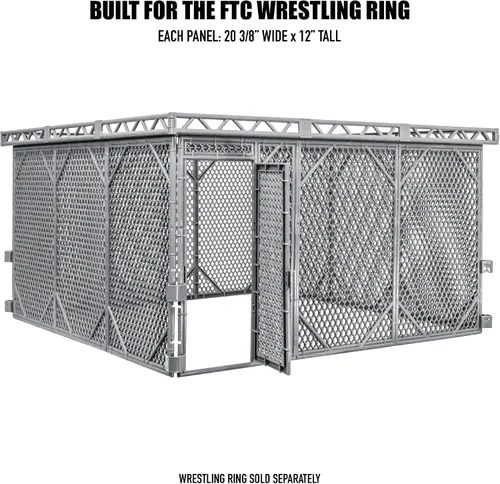 Vista 3 de Juego de jaula de acero para figuras Toy Company Wrestling Rings