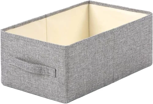 Vista 14 de ALYER Organizador de almacenamiento plegable de tela con asas, contenedor para dormitorio, oficina, armario, bebés, guardería, juguetes, libros