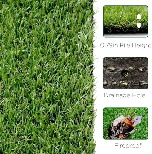 Vista 4 de Césped artificial de tamaño personalizable, para perros, césped sintético de 0.8 pulgadas de grosor, alfombra para interior o exterior