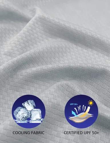 Vista 3 de baleaf Chaqueta ligera con capucha y cremallera completa UPF 50+ para hombre, camisa de enfriamiento de manga larga con bolsillo, senderismo, pesca