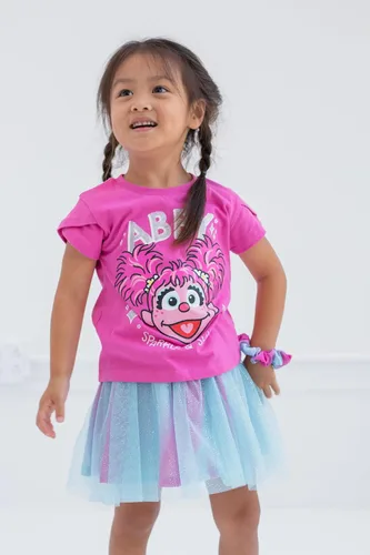 Vista 4 de Sesame Street Elmo - Conjunto de falda de malla y coletero para niñas