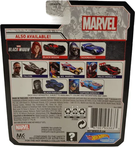 Vista 2 de Hot Wheels Carros de personajes Marvel Falcon Vehículo