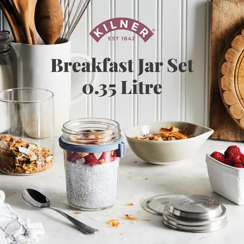 Vista 2 de Kilner 0025.899 - Juego de tarros de desayuno, 0,35 litros