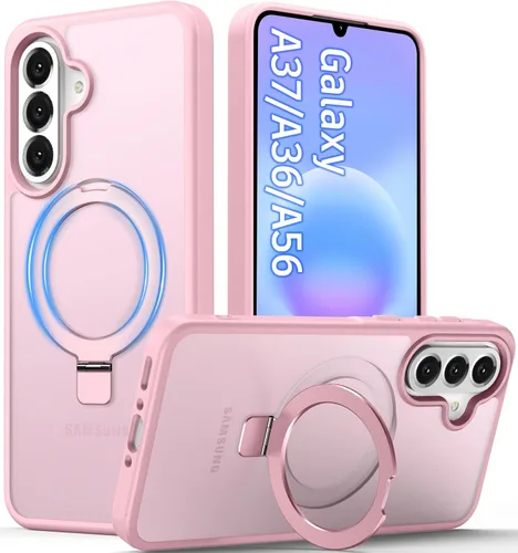 Vista 75 de Oterkin Funda para Google Pixel 10a con soporte magnético de giro de 360° [compatible con MagSafe] [antideslizante] [15 pies] a prueba de golpes