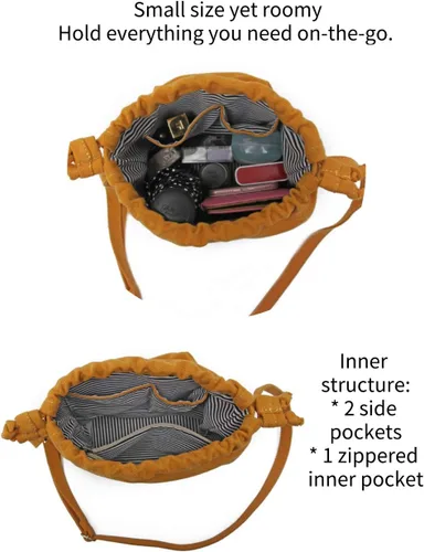 Vista 4 de Jeelow Pequeños monederos del bolso del bolso del bolso del bolso de la lona mini del bolso del bolso del bolso del bolso del bolso del bolso
