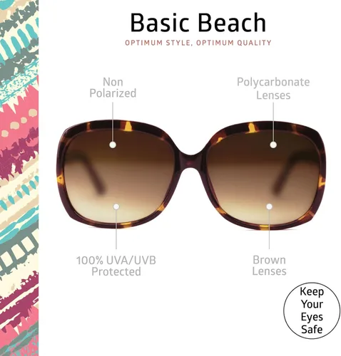 Vista 2 de OPTIMUM OPTICAL Gafas de sol protectoras UV atemporales para hombres y mujeres