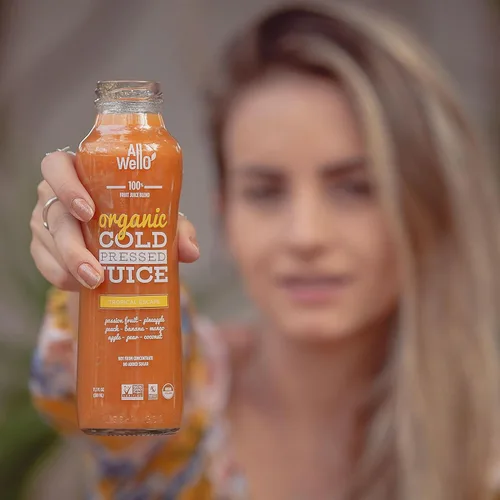 Vista 8 de ALLWELLO Bebidas orgánicas de jugo prensado en frío con frutas y verduras reales sin gluten, sin OMG, jugos saludables sin conservantes sin azúcar