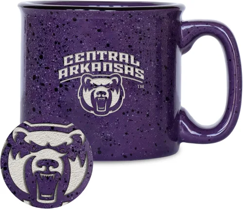 Vista 99 de Rico Industries NCAA Speckle 12oz Laser Engraved Campfire Mug
