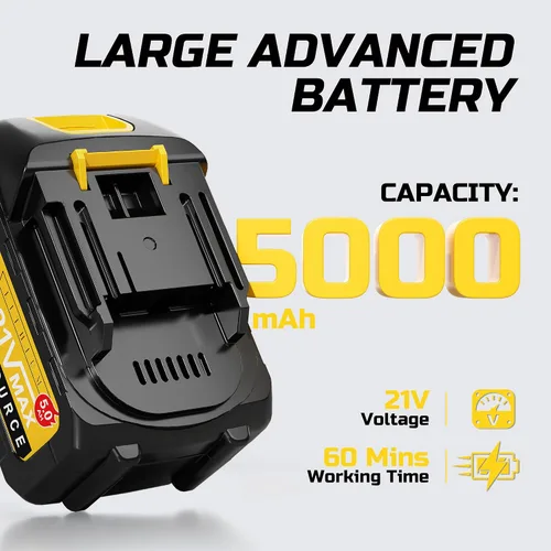Vista 7 de Motosierra sin escobillas de 12 pulgadas, sierra inalámbrica con batería y cargador, 5.9 libras súper ligera y compacta, engrasador automático