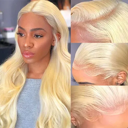 Vista 14 de Peluca de cabello humano ondulado con encaje frontal de 18 pulgadas, color rubio miel, sin pegamento, HD, transparente, encaje frontal