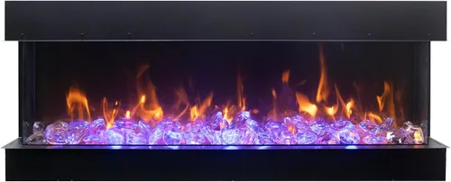 Vista 8 de 88-TRU-View-XL XT - Chimenea eléctrica de 3 caras de 88 pulgadas, calentador de chimenea de vidrio de 3 lados con control remoto y temporizador de 8