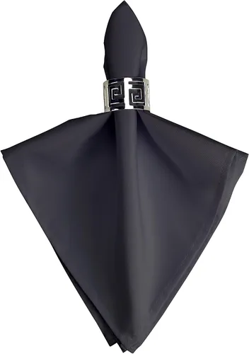 Vista 3 de GEFEII Servilletas de tela de poliéster sólido de 18 x 18 pulgadas para cocina, mantel rectangular cuadrado redondo para bodas, fiestas