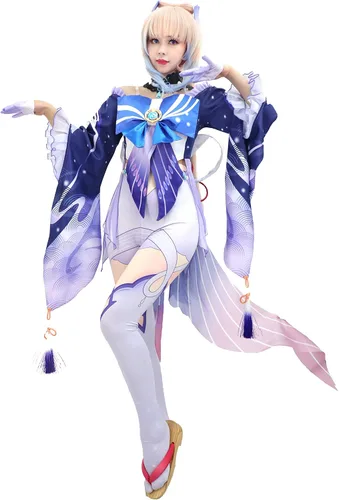 Vista 3 de DAZCOS Disfraz de cosplay de Sangonomiya Kokomi Venti Klee para mujer