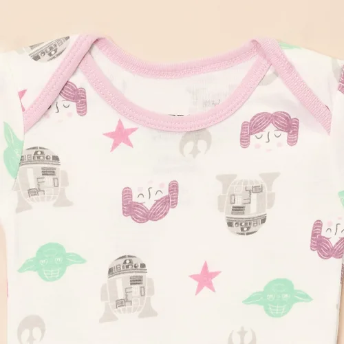 Vista 7 de Tienda Essentials Disney Marvel Star Wars Body de manga corta para niña princesa, paquete de 6