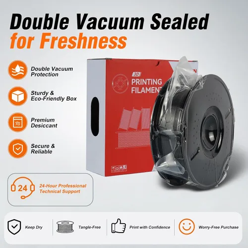 Vista 7 de Kingroon Paquete de filamento PLA de alta velocidad para impresora 3D de 1.75 mm, filamento rápido para impresora 3D para impresión hiper rápida