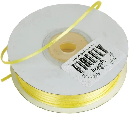 Vista 15 de HOMEFORD Cinta de satén de doble cara para envolver regalos, 1/8 pulgadas, 100 yardas, oro antiguo