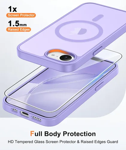Vista 1019 de FNTCASE Funda para iPhone 17 Pro: Fundas delgadas translúcidas de color azul claro compatibles con MagSafe, protección completa de la cámara