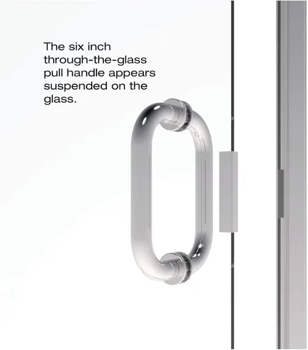 Vista 5 de Basco Infinity - Puerta de ducha semi-sin marco, cristal transparente AquaGlideXP, 27 a 28 pulgadas de ancho, acabado de bronce aceitado
