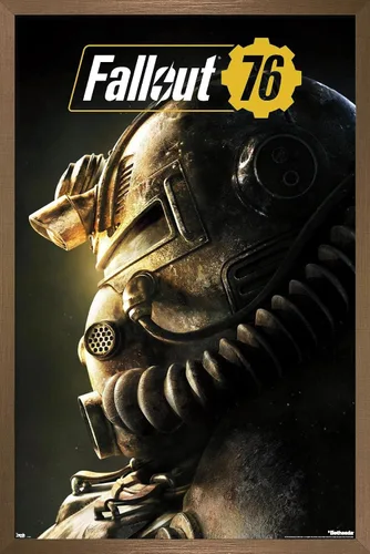 Vista 16 de Trends International Fallout: 76 - Helmet Close-Up Wall Poster, 22.4L x 14.7W, Barnwood Framed Version Versión enmarcada Barnwood