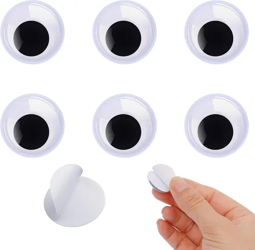 Vista 11 de 6 piezas de 0.6 pulgadas Ojos Googly PETKNOWS, ojos de movimiento autoadhesivos de PETKNOWS para manualidades