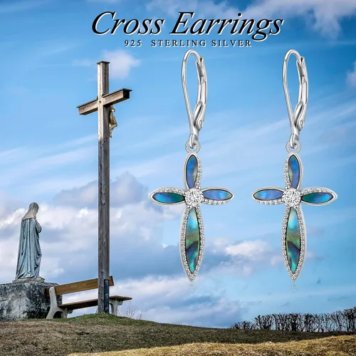Vista 76 de Aretes colgantes de filigrana de plata de ley 925, margarita, loto, flor de rosa, piedra lunar, lágrima para mujer, nudo celta infinito, margarita