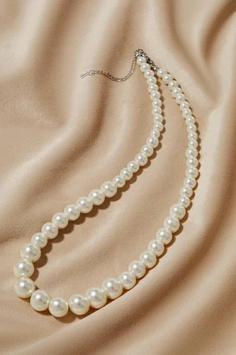 Vista 5 de Babeyond - Collar de perlas blancas de imitación para novias, bodas, acero inoxidable, Diámetro de la perla 6-12 mm