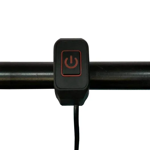 Vista 3 de 7/8 "impermeable motocicleta manillar montaje faro niebla luz punto luces interruptor interruptor interruptor DC 12V bloqueo acción negro