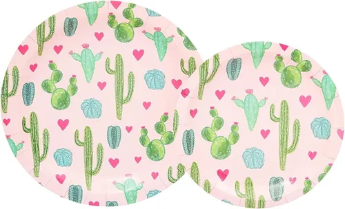 Vista 7 de Cactus Fiesta suministros para fiesta de cumpleaños, juego de vajilla (168 piezas, sirve 24)