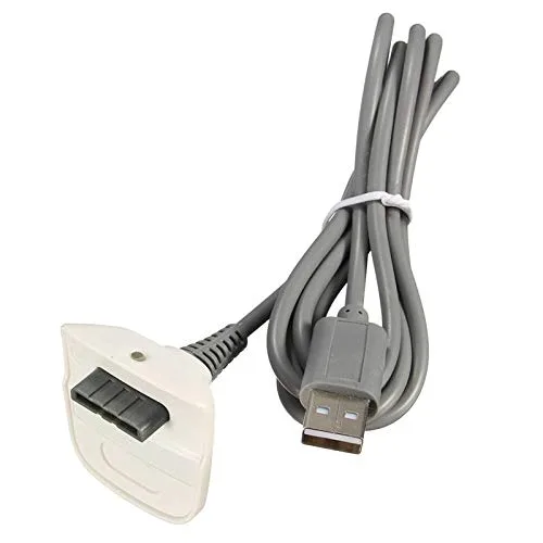 Vista 3 de Cotchear Double 4800mAh Rechargeable Battery Pack + USB Charger Cable Pack + Charging Base for Xbox 360 Controller - White
