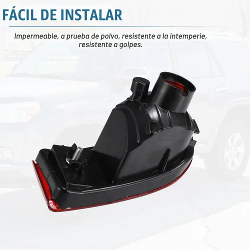 Vista 6 de uxcell Lámpara de luz reflectora de parachoques lateral trasero derecho para Toyota 4Runner 2003-2005 rojo