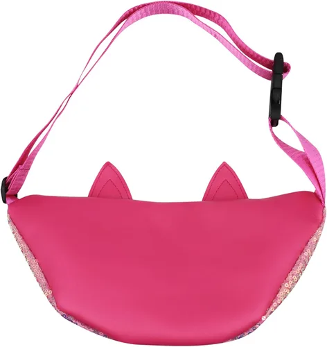 Vista 6 de Riñonera con lentejuelas con purpurina para niñas, cinturón ajustable, lindo gato, deportivo, bolsa de viaje para niños y adolescentes