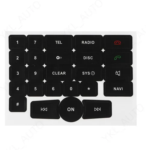 Vista 3 de Botón de reparación de automóviles Dirección de puerta A/C ventana Radio Sticker Set para Mercedes Benz