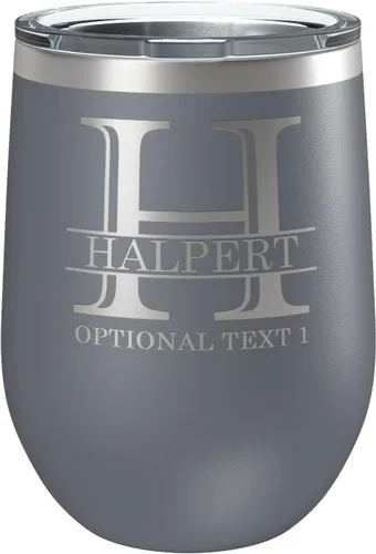 Vista 13 de Vaso de vino personalizado de 12 onzas (17 colores) de acero inoxidable recubierto de polvo con tapa, grabado personalizado, regalo personalizado