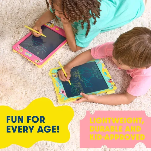 Vista 4 de Tableta de escritura LCD de Bob Esponja ScribblePop - Tablero de dibujo reutilizable y tarjetas de rastreo - Juguete educativo de viaje sin desorden