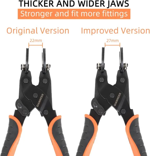 Vista 7 de Herramienta de extracción Push to Connect Pinzas de desconexión para 1/2", 3/4", 1" Herramienta de eliminación de Pex de ajuste a presión Versión