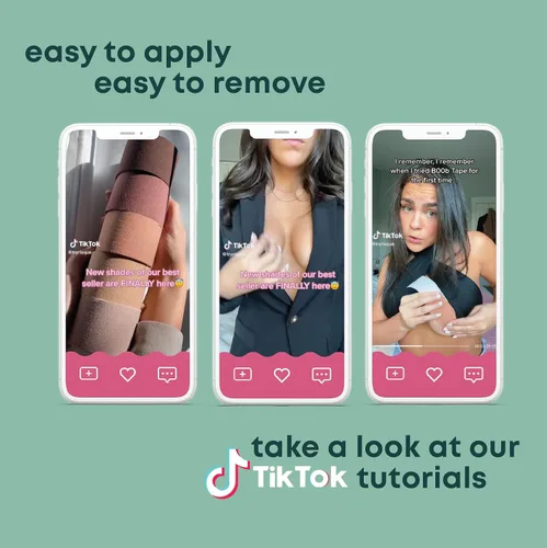 Vista 5 de Kit de cinta adhesiva para levantamiento de senos incluye cubiertas de pezones Cinta corporal para realzar y dar forma Funciona muy bien
