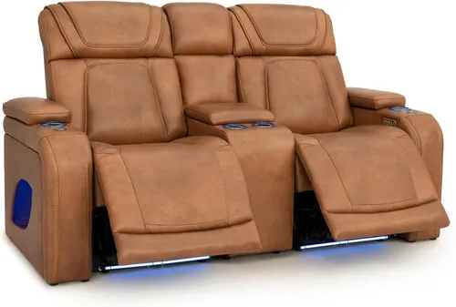 Vista 8 de Seatcraft Endeavour - Sofá de cine en casa, color negro, con mesa plegable