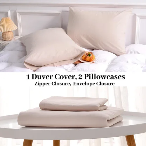 Vista 254 de NEXHOME PRO Funda de edredón Twin XL 100% algodón lavado, transpirable, duradera, texturizada, similar al lino, juego de ropa de cama para el hogar