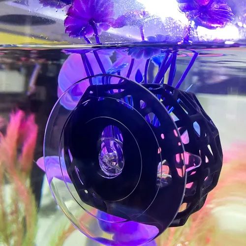 Vista 2 de Soporte para plantas de acuario con ventosas, maceta colgante para plantas acuáticas, decoración de peceras y herramienta de cultivo (negro)