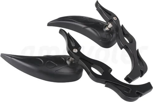 Vista 4 de Espejos laterales retrovisores de motocicleta para Sportster XL 883 1200 Road King V-Rod Street Glide Electra Glide Dyna Softail 1990-2022. (negro-1)