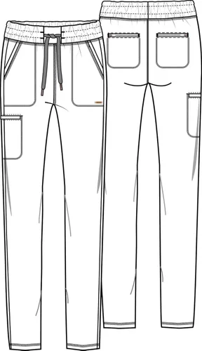 Vista 7 de Form CK095 - Pantalones médicos para mujer, tejido elástico con cordón
