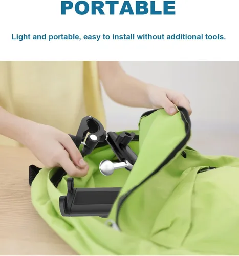 Vista 9 de Soporte de aluminio para tableta para micrófono/soporte de música para micrófono [sin deslizar] Rotación de 360° Soporte ajustable para iPad iPhone